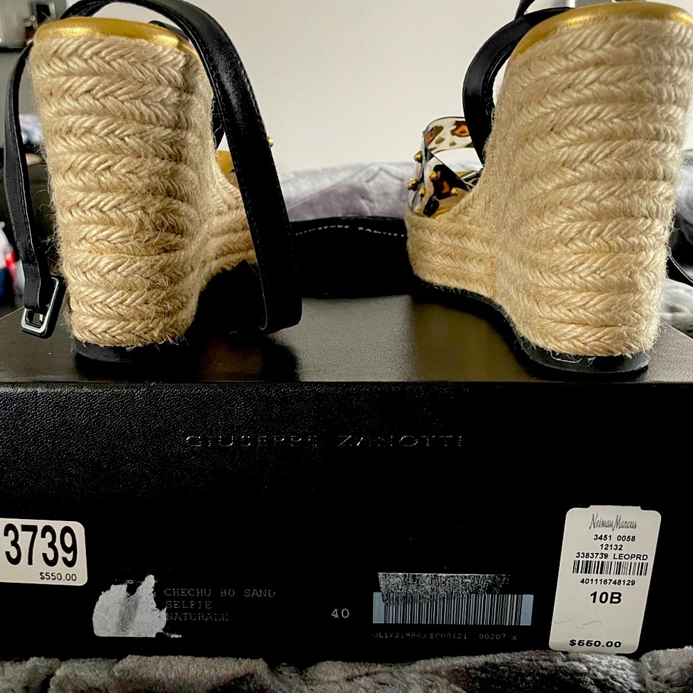 Leopards studded Giuseppe Zanotti wedges